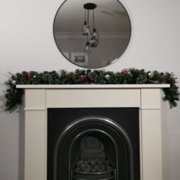 Samuel Alexander 1.8M (6Ft) Dressed Christmas Garland With Silver Baubles Pinecones & Berries - thumbnail 8
