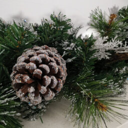 Samuel Alexander 1.8M (6Ft) Dressed Christmas Garland With Silver Baubles Pinecones & Berries - thumbnail 3