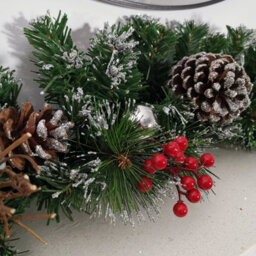 Samuel Alexander 1.8M (6Ft) Dressed Christmas Garland With Silver Baubles Pinecones & Berries - thumbnail 4