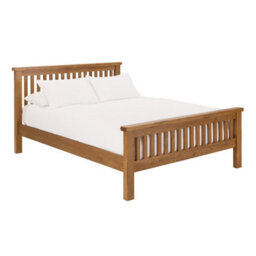 The Furniture Market Rustic Oak 6Ft Super King Size Bed - High Foot Board - thumbnail 5