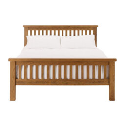 The Furniture Market Rustic Oak 6Ft Super King Size Bed - High Foot Board - thumbnail 6