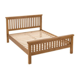 The Furniture Market Rustic Oak 6Ft Super King Size Bed - High Foot Board - thumbnail 7