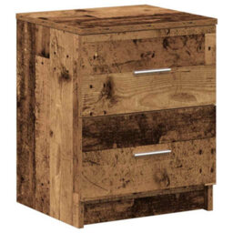 Berkfield Durable Bedside Cabinets 2 Pcs With 2 Drawers Old Wood 40X36X50 Cm - thumbnail 6