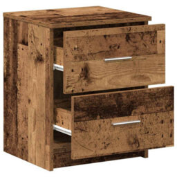 Berkfield Durable Bedside Cabinets 2 Pcs With 2 Drawers Old Wood 40X36X50 Cm - thumbnail 5