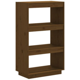 Berkfield Book Cabinet/room Divider Honey Brown 60X35X103 Cm Solid Wood Pine - thumbnail 2