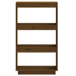 Berkfield Book Cabinet/room Divider Honey Brown 60X35X103 Cm Solid Wood Pine - thumbnail 5