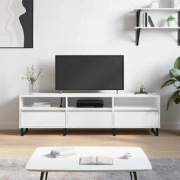 Berkfield Sturdy Tv Cabinet White 150X30X44.5 Cm Engineered Wood - thumbnail 2