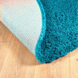 Bravich Teal Thick Shaggy Circle Rug - California - 150Cm - thumbnail 5