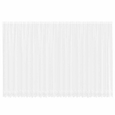 Berkfield Modern Curtains With Curtains Floral White Polyester - image 1
