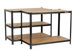 Rhino Racking 2 Bays - 180 X 120 X 60Cm - Black - 5 Tier Boltless Heavy Duty Garage Shelving Unit - 1000Kg Load Weight - thumbnail 6
