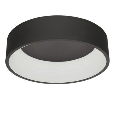 Luminosa Lighting Luminosa Modern Led Flush Ceiling Light Black, Warm White 3000K 1760Lm