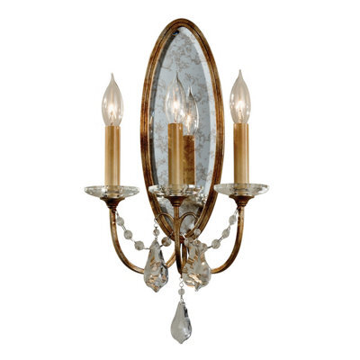 Luminosa Lighting Elstead Valentina 3 Light Indoor Candle Wall Light Bronze, E14 - image 1