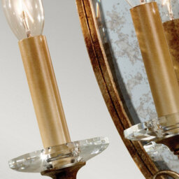 Luminosa Lighting Elstead Valentina 3 Light Indoor Candle Wall Light Bronze, E14 - thumbnail 4
