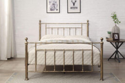 Harpenden Brushed Gold Small Double Metal Bed Frame 4Ft - thumbnail 6