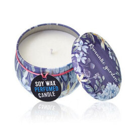 Art Tin Candle Assorted Design Romantic Garden Tea & Rose - thumbnail 9