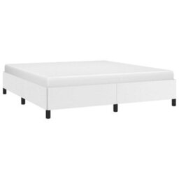 Berkfield Bed Frame White 180X200 Cm 6Ft Super King Faux Leather - thumbnail 3