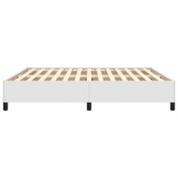 Berkfield Bed Frame White 180X200 Cm 6Ft Super King Faux Leather - thumbnail 6