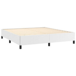 Berkfield Bed Frame White 180X200 Cm 6Ft Super King Faux Leather - thumbnail 4