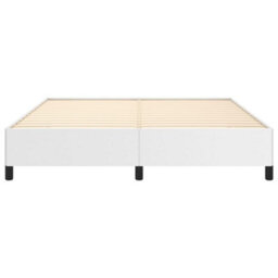Berkfield Bed Frame White 180X200 Cm 6Ft Super King Faux Leather - thumbnail 5