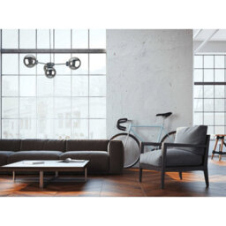 Luminosa Lighting Luminosa Kaliope Globe Ceiling Light Black Smoky Glass Shade 4X E27 - thumbnail 2