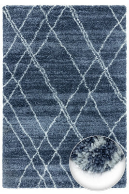 Alto Al01 Blue & Cream Rug By Asiatic-80Cm X 240Cm - image 1