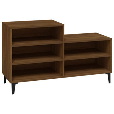 Berkfield Industrial Shoe Cabinet Brown Oak 102X36X60 Cm Engineered Wood - image 1