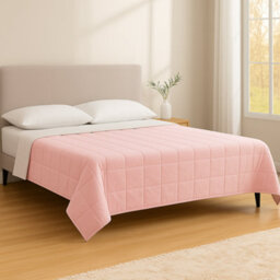 Harbour Housewares Weighted Blanket With Storage Bag - 125 X 150Cm - 4Kg - Pink - thumbnail 6