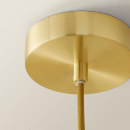Valuelights Maddison Ribbed Glass Shade Brushed Gold Capped Ceiling Pendant Light And Bulb - thumbnail 5