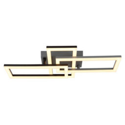 Luminosa Lighting Luminosa Sapena 61X34Cm Integrated Led Semi Flush Ceiling Light Matt Black 3X Led 3000K - thumbnail 3