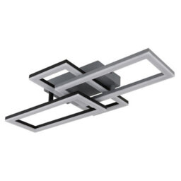 Luminosa Lighting Luminosa Sapena 61X34Cm Integrated Led Semi Flush Ceiling Light Matt Black 3X Led 3000K - thumbnail 2