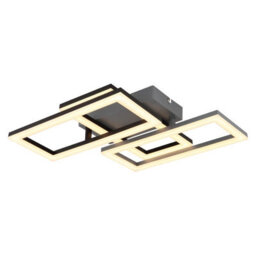 Luminosa Lighting Luminosa Sapena 61X34Cm Integrated Led Semi Flush Ceiling Light Matt Black 3X Led 3000K - thumbnail 5