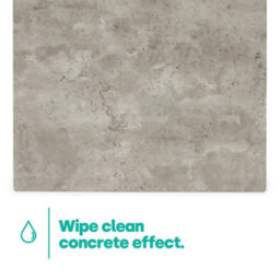 Livivo Industrial Concrete Effect Side Table Grey Metal Frame - thumbnail 3