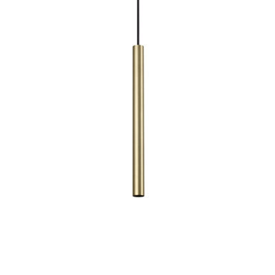 Ideal Lux Ultrathin Round 40Cm Led Slim Pendant Ceiling Light Satin Brass 3000K - image 1