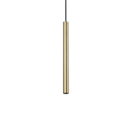 Ideal Lux Luminosa Ultrathin Round 40Cm Led Slim Pendant Ceiling Light Satin Brass 3000K