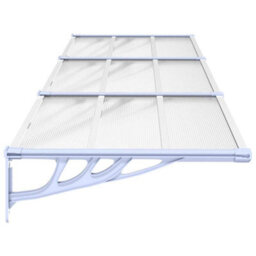 Walplus Door Canopy Grey And Transparent 297.5X90 Cm Polycarbonate - thumbnail 4