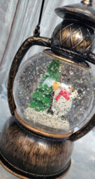 Premier Decorations Limited Snowman Christmas Water Spinner Lantern With Warm White Led Light Swirling Lamp - thumbnail 4