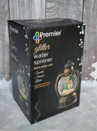 Premier Decorations Limited Snowman Christmas Water Spinner Lantern With Warm White Led Light Swirling Lamp - thumbnail 6