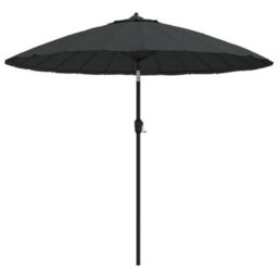 Berkfield Durable Outdoor Parasol With Aluminium Pole 270 Cm Anthracite - thumbnail 1