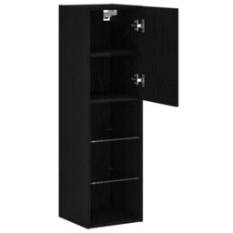 Berkfield Modern Led Tv Cabinet 2 Pcs Black Oak 30,5X30X102 Cm Engineered Wood - thumbnail 5