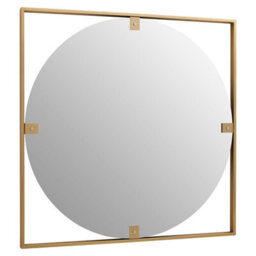 Orsina Square Wall Mirror, Sturdy Round Shaped Wall Mirror, Square Frame Lounge Mirror For Home, Office, Hallway - thumbnail 2