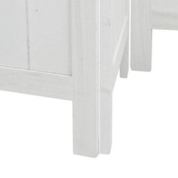 Vidaxl Room Divider 3 Panels White Solid Wood Paulownia - thumbnail 7