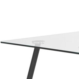 Beliani Dining Table Midland Black 140 Cm 80 Cm Tempered Glass - thumbnail 5