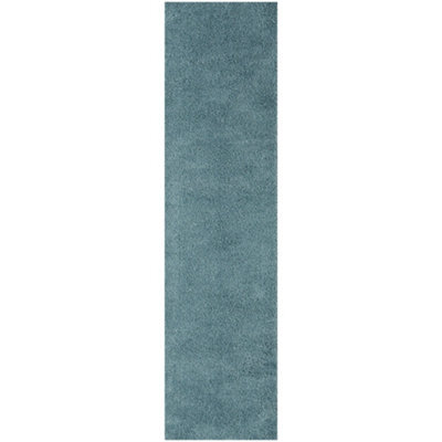 The Rugs Duck Egg Blue Soft Plain Design Fluffy Shaggy Rugs And Runners High Pile Living Room Kitchen Hallway 380 - image 1