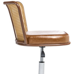 Beliani Desk Chair Roswell Faux Leather Brown - thumbnail 6