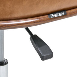 Beliani Desk Chair Roswell Faux Leather Brown - thumbnail 9