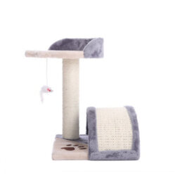 Living And Home Cat Scratching Post Cat Scratcher With Plush Perch,cat Tree With Dangle Toy - thumbnail 3