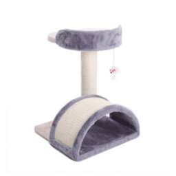 Living And Home Cat Scratching Post Cat Scratcher With Plush Perch,cat Tree With Dangle Toy - thumbnail 4