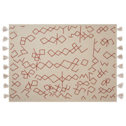 Beliani Blanket Bhiwani Cotton 130 X 180 Cm Beige - thumbnail 4