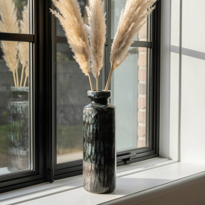 Madison & Mayfair Charming Blue Reactive Glaze Bottle Vase - image 1