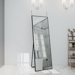Probaty Bathrooms Full Length Mirror,160X50Cm,minimalist Modern Black Framed,hanging Or Leaning,bedroom, Living Room, Cloakroom - thumbnail 2